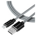USB datový kabel Tactical Fast Rope Aramid Cable USB-A/Lightning MFi 1m šedý