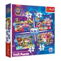 Trefl Puzzle 4v1 The Mighty Movie 2023 Paw Patrol/Tlapková Patrola v krabici 28x28x6cm