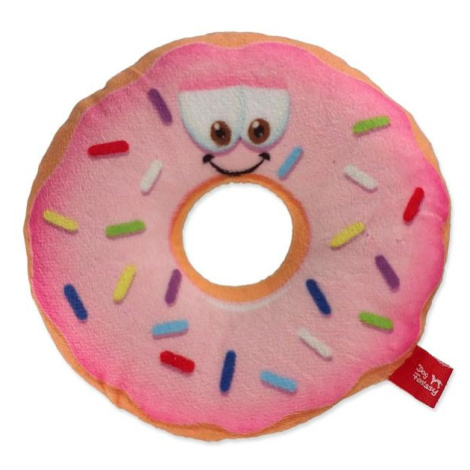 Hračka Dog Fantasy donut s tváří růžový 12cm