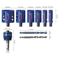 9dílná sada děrovek Bosch EXPERT Tough Material 22-68 mm Dostupné varianty: 9dílná sada děrovek 