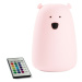 Rabbit & Friends Dotyková lampička medvídek s ovládáním barva: růžová