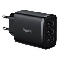 Baseus Compact 3xUSB 17W černá