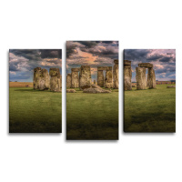 Sablio Obraz - 3-dílný Stonehenge - 75x50 cm