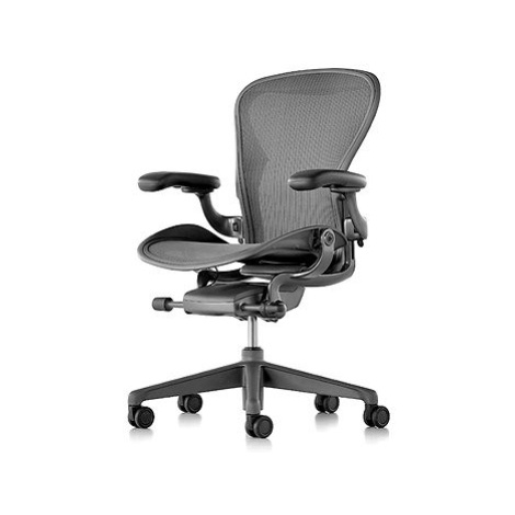 HERMAN MILLER Aeron, velikost B, pro tvrdé podlahy - černá