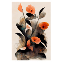 Ilustrace Abstract Flowers, Treechild, 26.7 × 40 cm