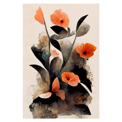 Ilustrace Abstract Flowers, Treechild, 26.7 × 40 cm