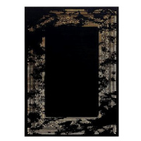 Kusový koberec Gloss 408C 86 glamour black/gold 120 × 170 cm