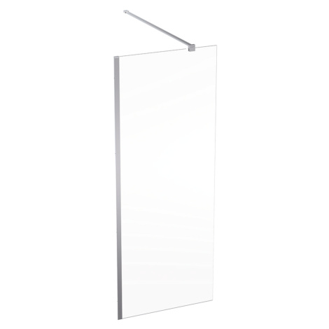 Geberit GEO - Sprchová stěna Walk-In, 80x200 cm, stříbrná/čiré sklo 560.119.00.2