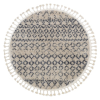 Kusový koberec Berber Agadir G0522 cream and grey kruh Kruh Ø 120 cm