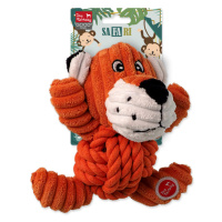 Hračka Dog Fantasy Safari tygr s uzlem pískací 18cm