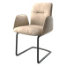 DELIFE Jídelní židle Vinja-Flex béžová vintage konzolová podnož kulatá černá