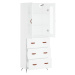 vidaXL Skříň highboard bílá 69,5 x 34 x 180 cm kompozitní dřevo