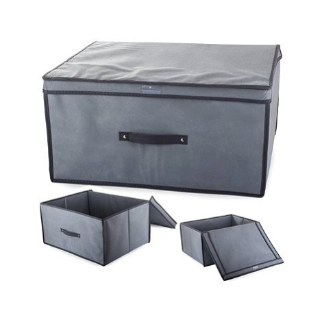 Verk 01322 Úložná krabice s odklápěcím víkem 60×45×30cm šedá