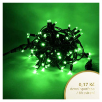 DecoLED LED světelný řetěz - 5m, zelená, 50 diod