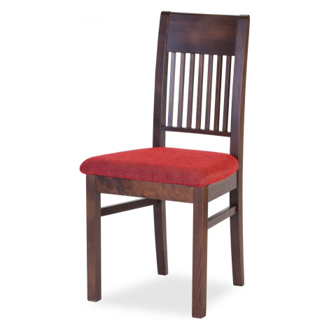 Židle Samba P - látka Barva korpusu: Tmavě hnědá, látka: Micra arancio