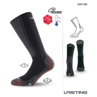 Lasting Ponožky WSM 85% Merino - zimní treking - černé Velikost: S