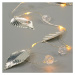 Nexos 86925 Osvětlení perly a stříbrné listy, 20 LED, teplá bílá