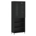 vidaXL Skříň highboard černá 69,5 x 34 x 180 cm kompozitní dřevo