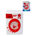 MAC TOYS Pračka dětská automatická červeno-bílá na baterie plast Světlo