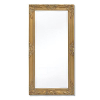 Nástěnné zrcadlo barokní styl 100x50 cm zlaté