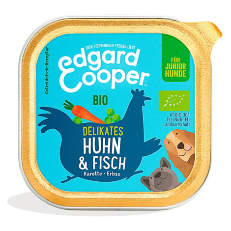 Edgard & Cooper Junior bio kuře a bio ryba 17× 100 g