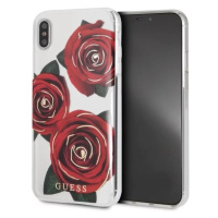 Kryt Guess iPhone Xs Max Transparent Hard Case Flower Desire Red Roses (GUHCI65ROSTR)