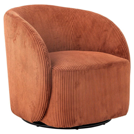 Oranžové manšestrové křeslo ušák Pradi – Bloomingville