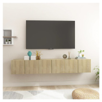 vidaXL Závěsné TV skříňky 3 ks dub sonoma 60x30x30 cm