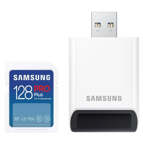 Samsung SDXC 128GB PRO Plus + USB adaptér - MB-SD128SB/WW