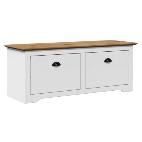 vidaXL Lavice do předsíně "BODO" bílý a hnědá 114x40x45 cm