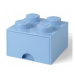 LEGO® úložný box 4 - se zásuvkou světle modrá 250 x 250 x 180 mm