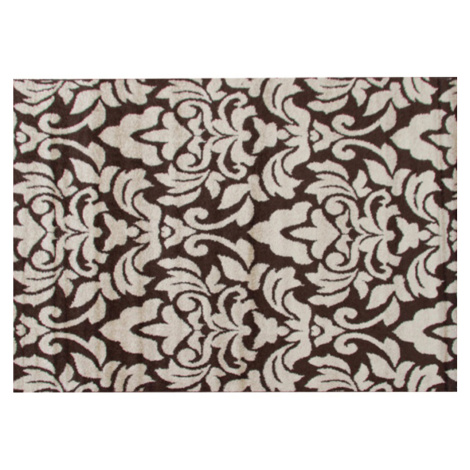 Kusový koberec LORENS, béžová / tmavě hnědá, 133x190 cm Tempo Kondela