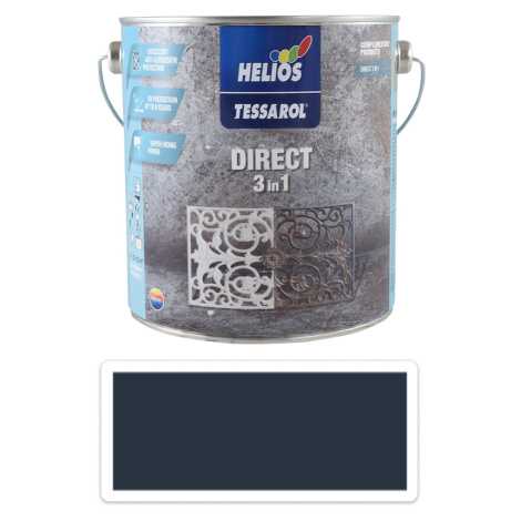 TESSAROL Direct 3in1 - antikorozní barva na kov 2.5 l Antracitově šedá RAL 7016 HELIOS PREISSER
