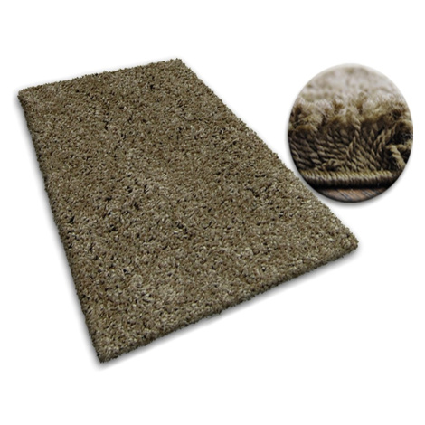 Dywany Lusczow Kusový koberec SHAGGY GALAXY světle hnědý