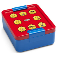 Modrý box na svačinu s červeným víčkem LEGO® Iconic