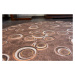 Dywany Lusczow Kulatý koberec DROPS Bubbles hnědý