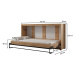 ArtAbiks Sklápěcí postel CASE LOFT BLACK | horizontální 90 x 200 cm