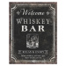 Plechová cedule Whiskey Bar, 31,5 × 40 cm