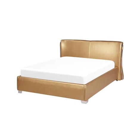 BELIANI luxusní postel PARIS 140 × 200 cm, zlatá