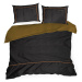 Luxusní povlečení EVA MINGE LUX černá/zlatá 100% saténová bavlna 1x 200x220 cm, 2x povlak 70x80 