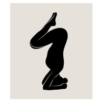 Ilustrace Woman doing Yoga, Pilates. Slim girl doing yoga., Alina Beketova, 35x40 cm