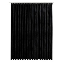 SHUMEE Zatemňovací závěs s háčky, 290 × 245 cm, samet černý