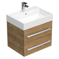 Koupelnová skříňka s umyvadlem SAT Cube Way 60x47,5x46 cm dub Hickory CUBE46602DHSAT