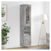 vidaXL Skříň highboard betonově šedá 34,5x34x180 cm kompozitní dřevo