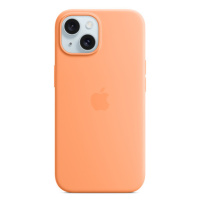 iPhone 15+ Silicone Case with MS - Orange Sorbet