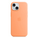 iPhone 15+ Silicone Case with MS - Orange Sorbet