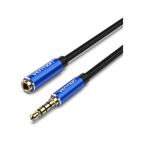 Vention Cotton Braided TRRS 3.5mm Male to 3.5mm Female Audio Extension 0.5m Blue Aluminum Alloy 