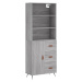 vidaXL Skříň highboard šedá sonoma 69,5 x 34 x 180 cm kompozitní dřevo