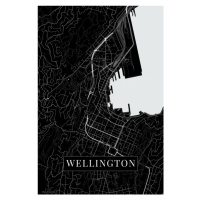 Mapa Wellington black, 26.7 × 40 cm