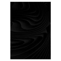 Fotografie Black cloth swirls simulation background, Flavio Coelho, (30 x 40 cm)